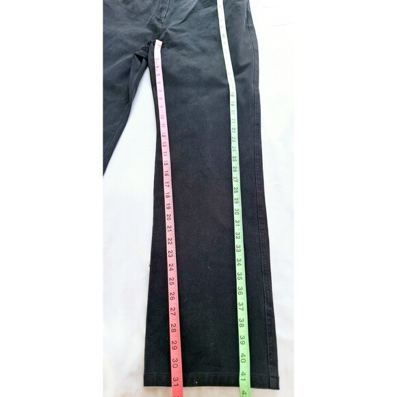 St John Jeans Black Straight Leg High Rise Stretch Designer Size 10 - Picture 8 of 8